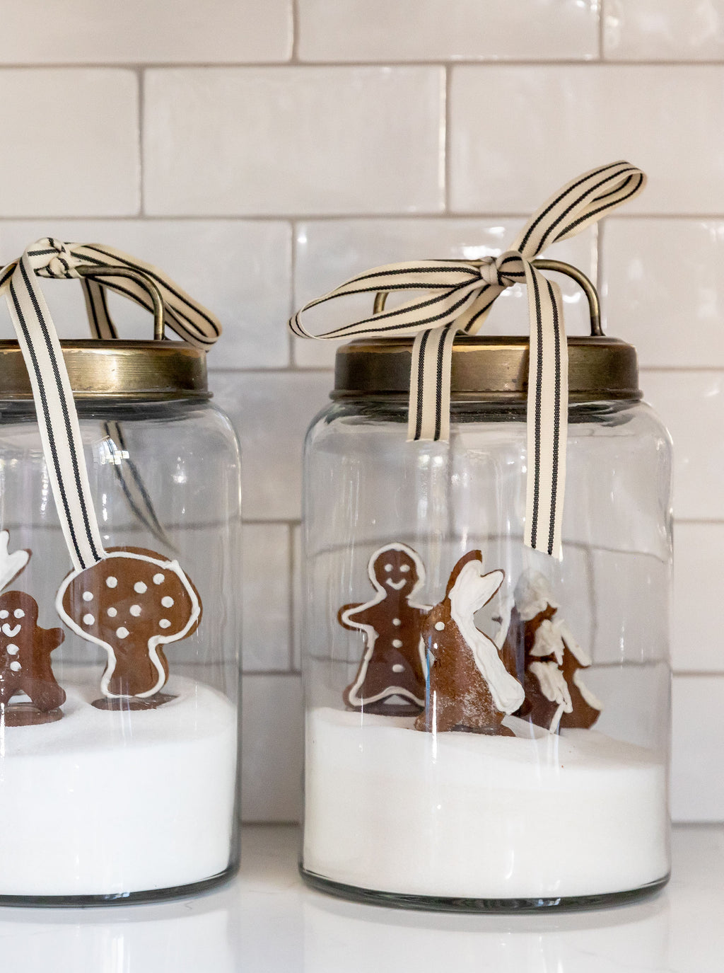 Christmas Cookie Jars, Glass Canisters, Glass Cookie Jars