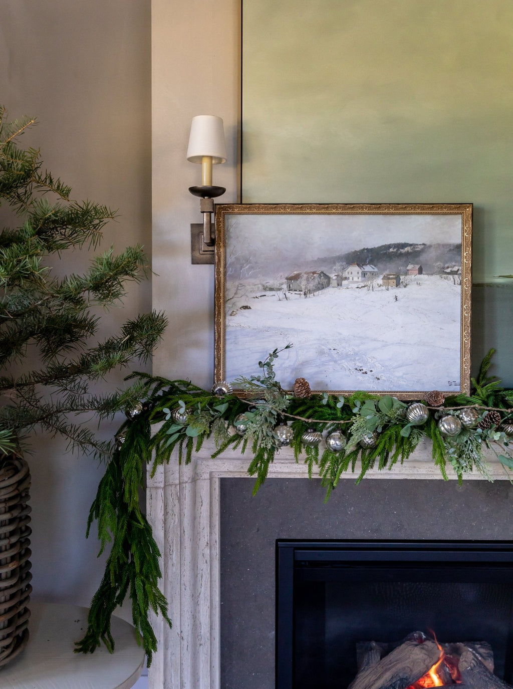 Snowbound Village – Giclée Winter Landscape Print – House of Jade Home