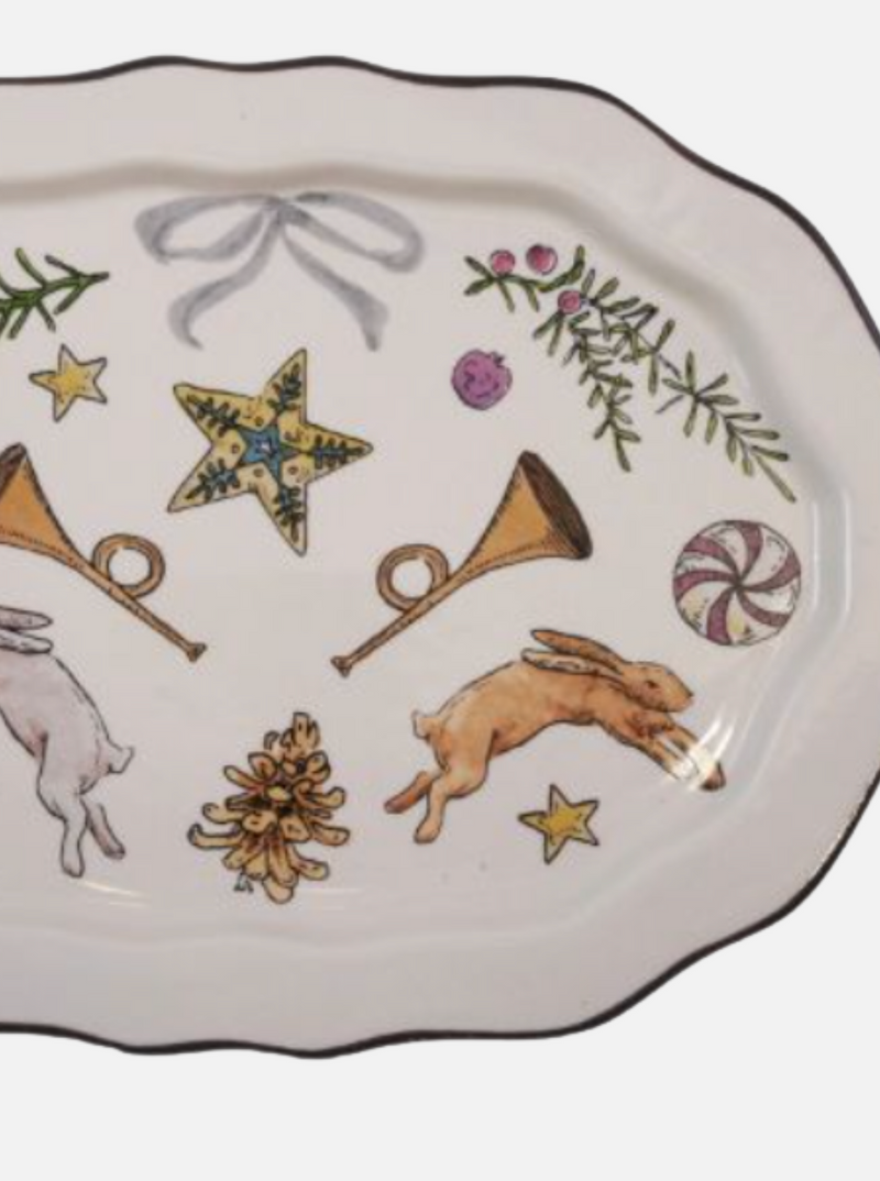 Scalloped Bunny Platter