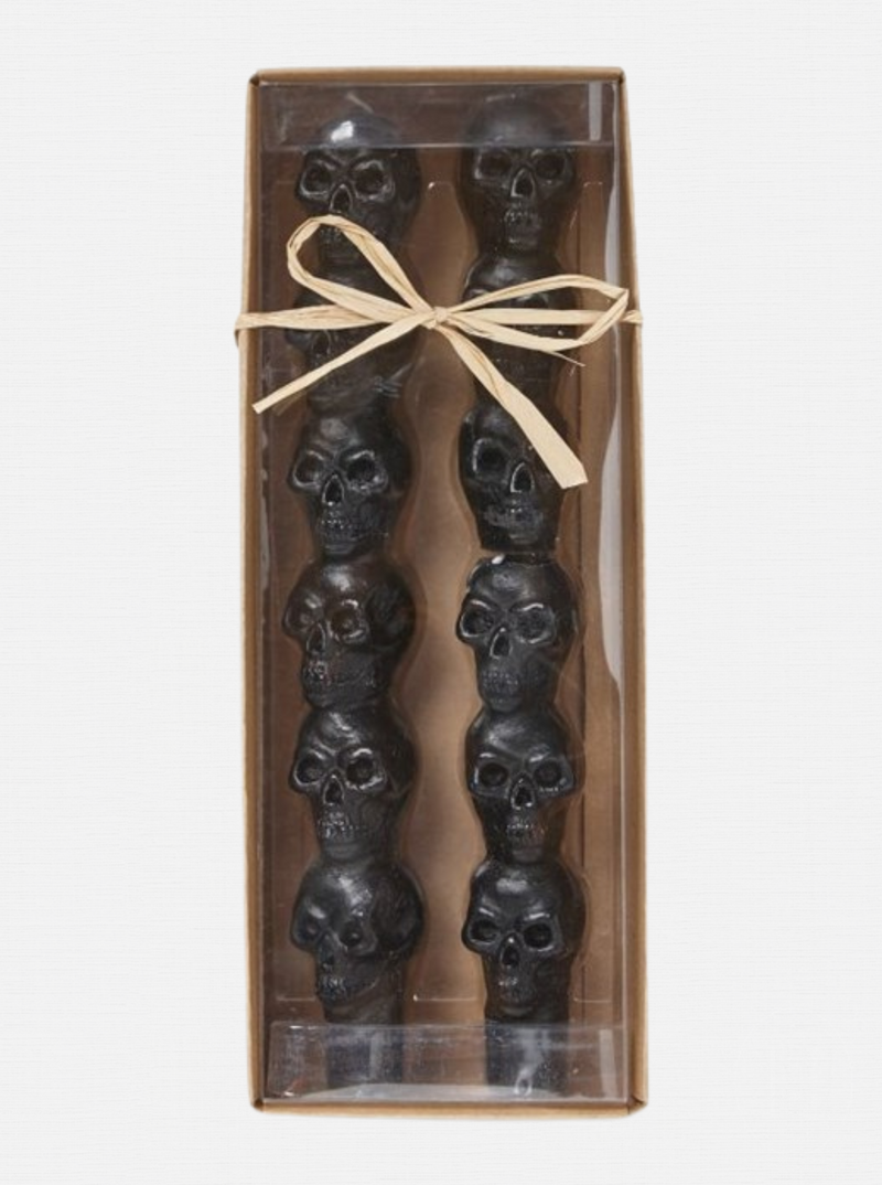 Skull & Bone Taper Candles | Set of 2