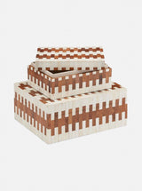Brick Pattern Boxes | Set of 2