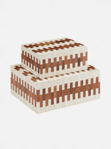 Brick Pattern Boxes | Set of 2