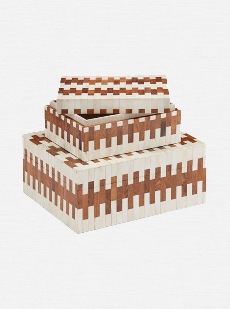 Brick Pattern Boxes | Set of 2