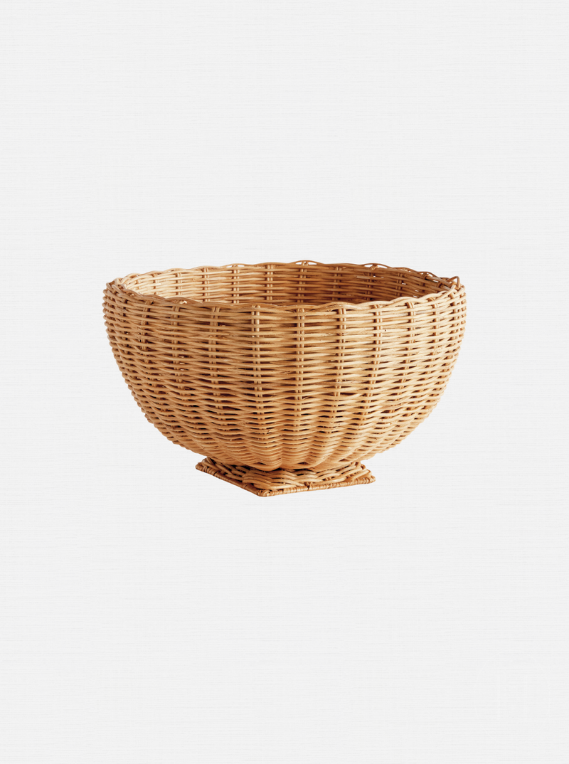 Charlie Rattan Footed Bowl