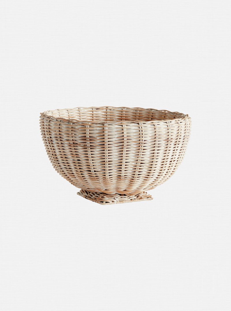 Charlie Rattan Footed Bowl