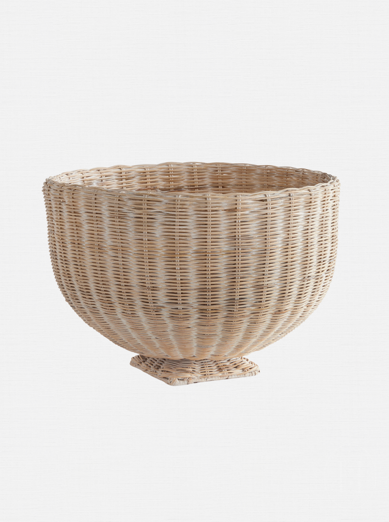 Charlie Rattan Footed Bowl
