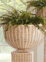 Charlie Rattan Footed Bowl