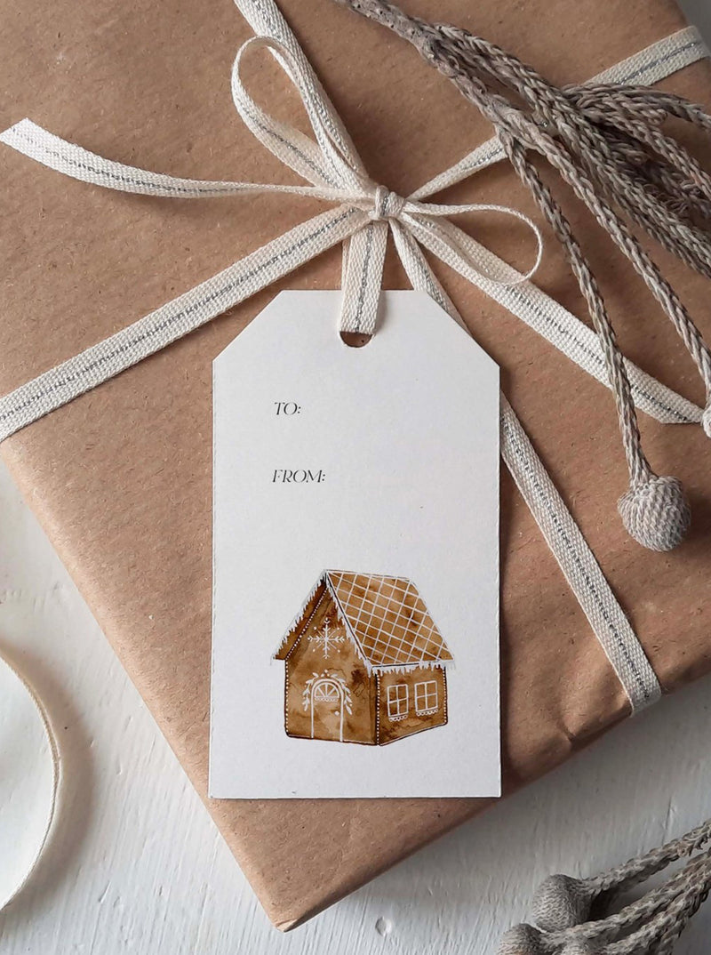 Gingerbread House Gift Tags, Set of 8