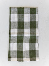 Olive Gingham Tea Towel