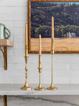 Inlaid Floral Taper Candles | Set of 3