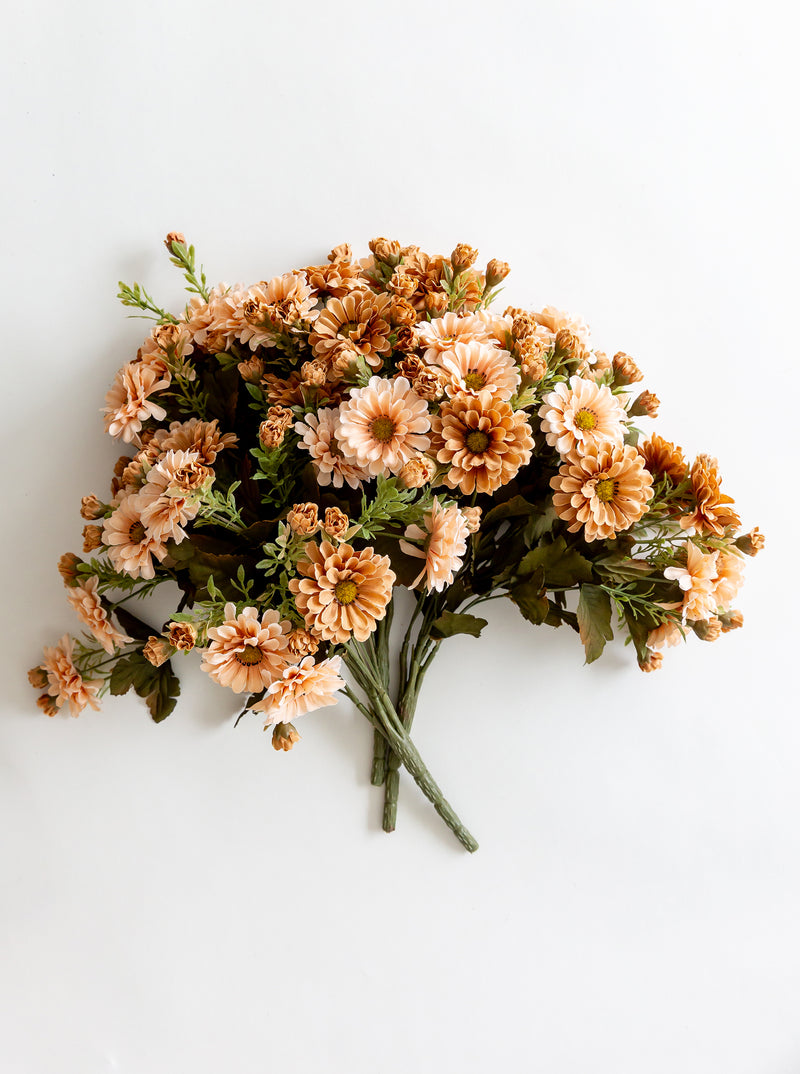 Faux Beige Mum Stem