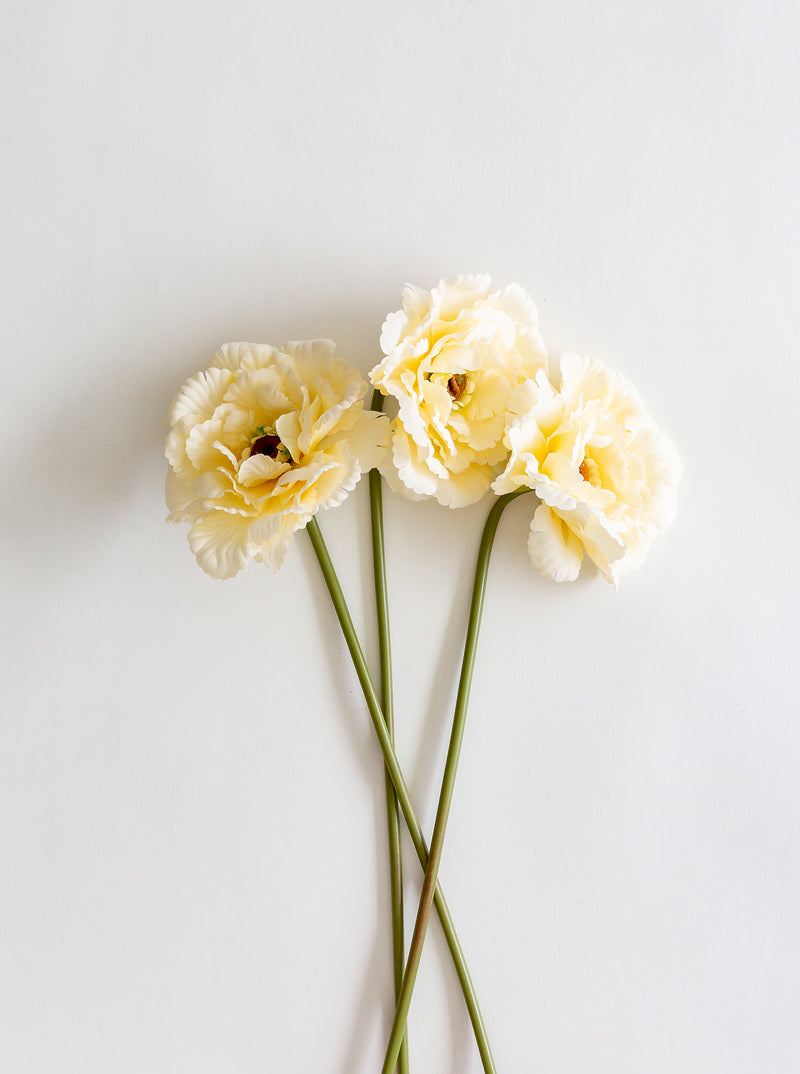 Faux Garden Lace Peony Stem