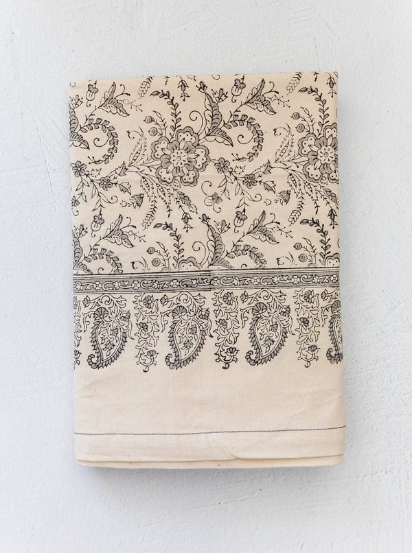 Slate Block Print Tablecloth