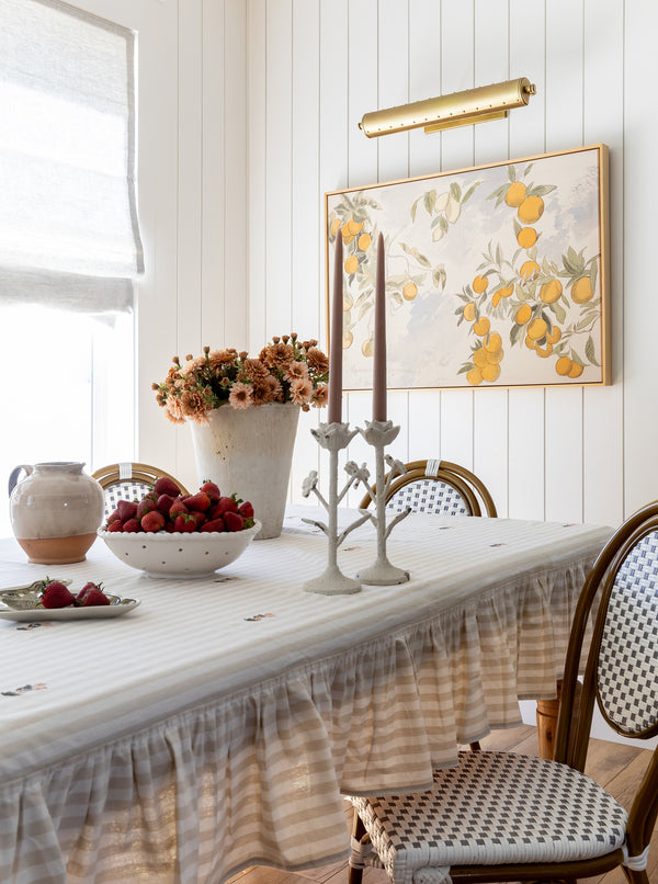Ruffled Stripe Tablecloth