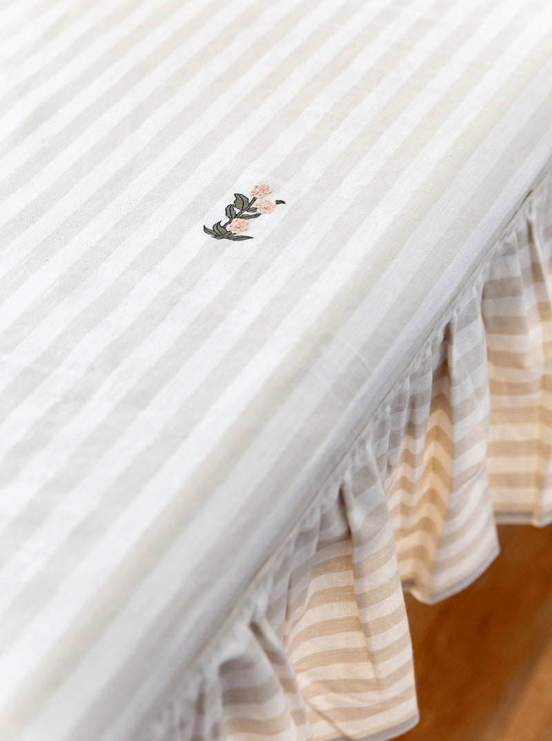 Ruffled Stripe Tablecloth