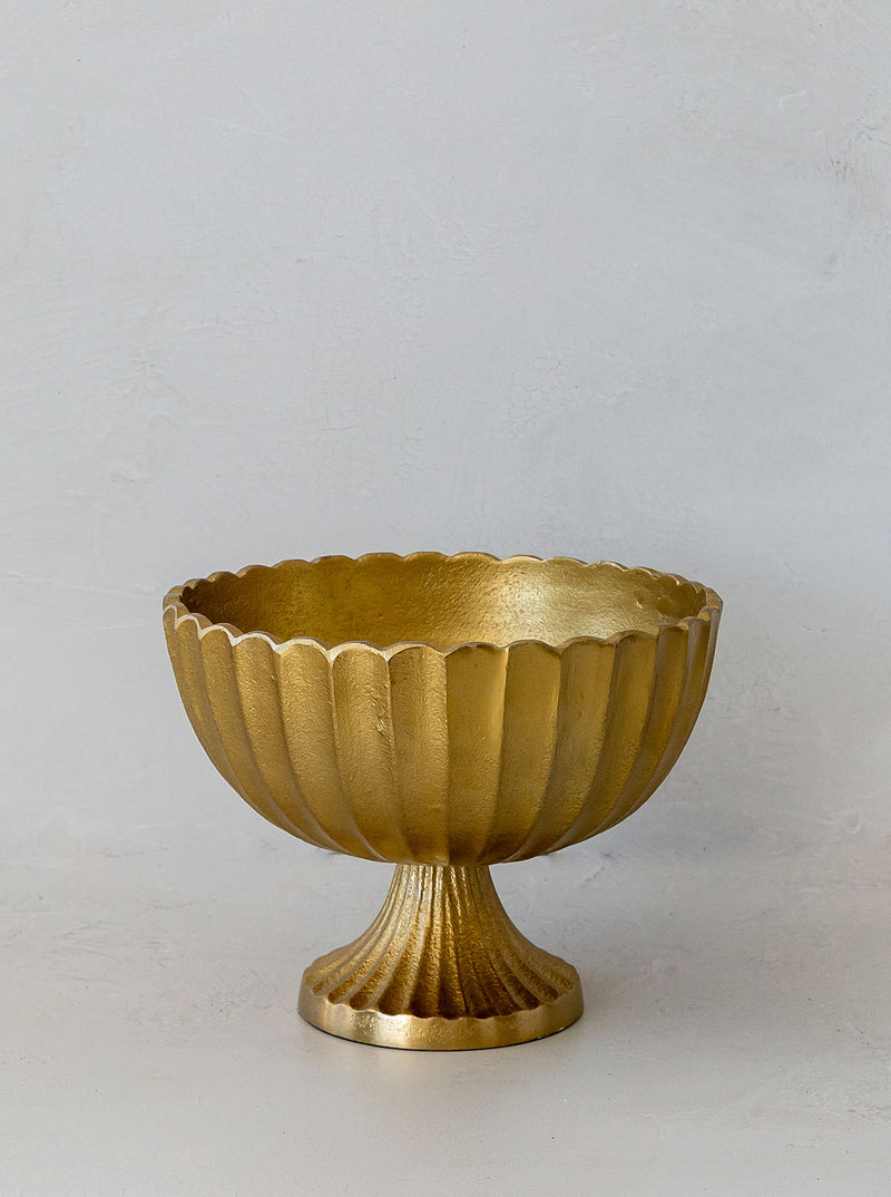 Gold Scalloped Compote