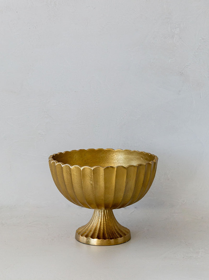 Gold Scalloped Compote