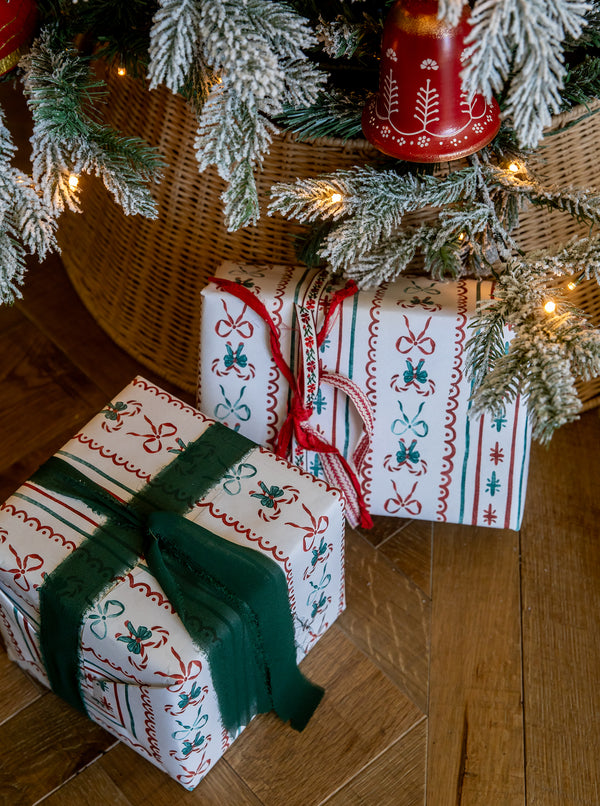 Second picture of Holiday Stripe Wrapping Paper