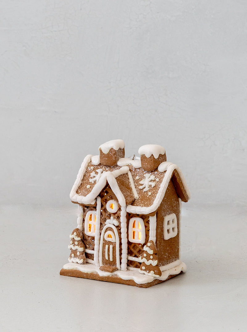 Lighted Gingerbread House Ornament