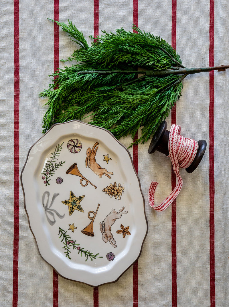 Scalloped Bunny Platter