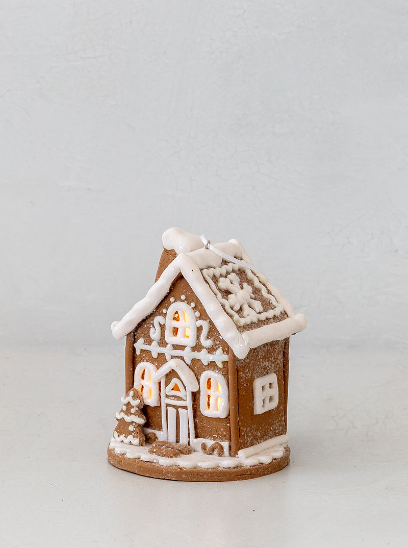 Lighted Gingerbread House Ornament