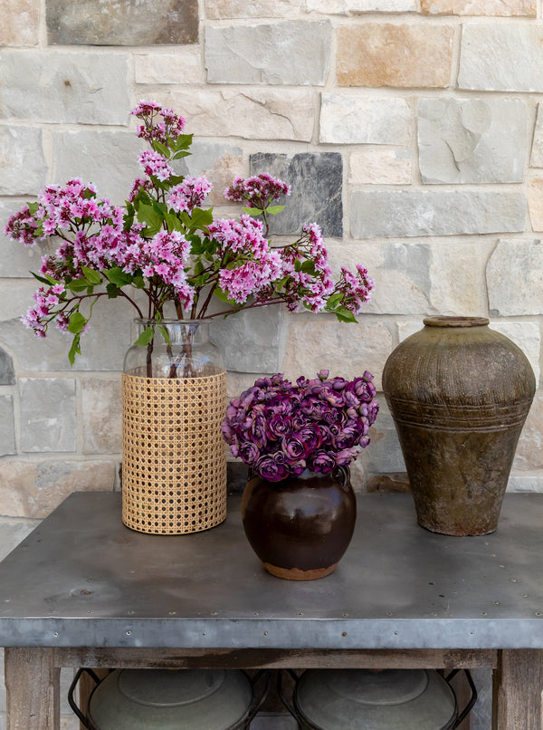 Cane Wrapped Vase