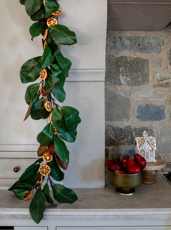 Second picture of Faux 5.5' Orange Slice Garland