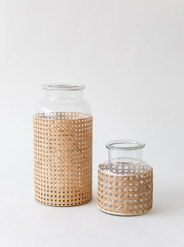 Cane Wrapped Vase