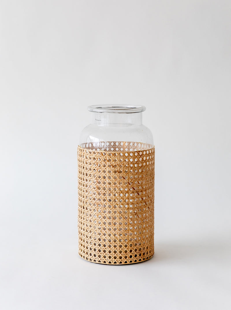 Cane Wrapped Vase