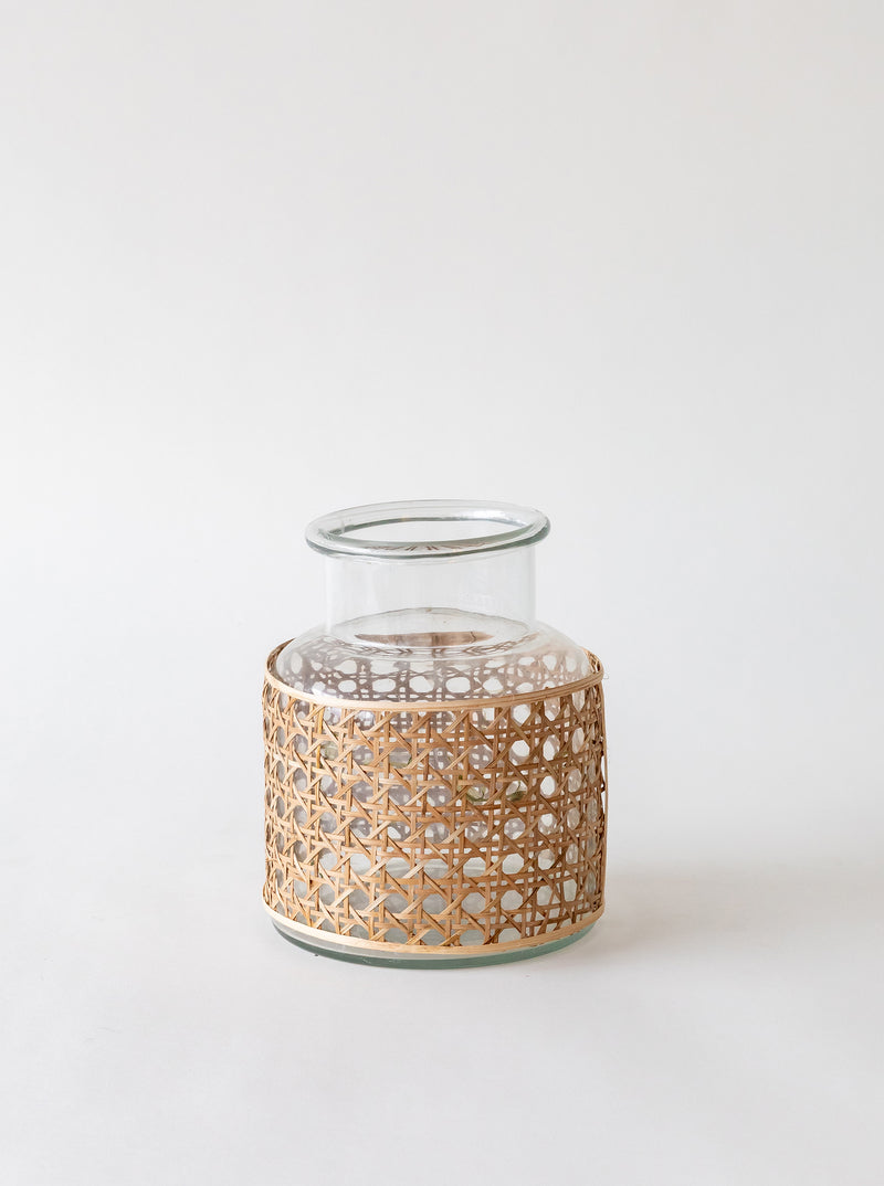 Cane Wrapped Vase
