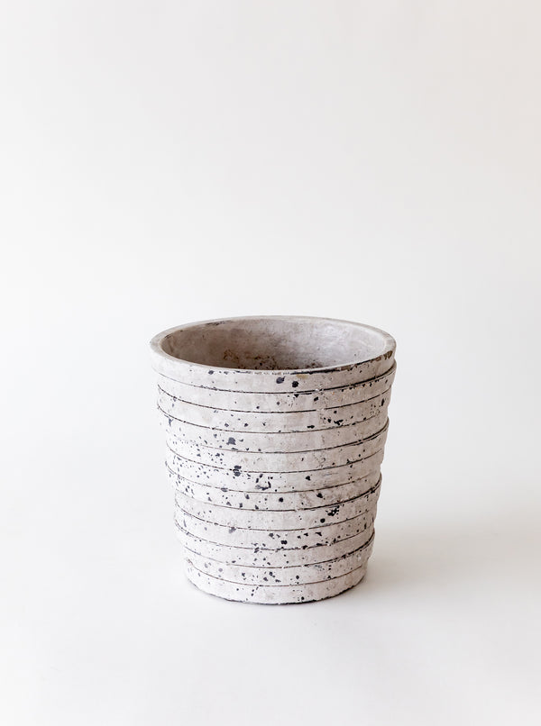 Striped Stone Pot