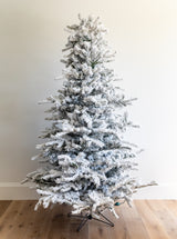 Pre-Lit Faux 7.5' Flocked Tree