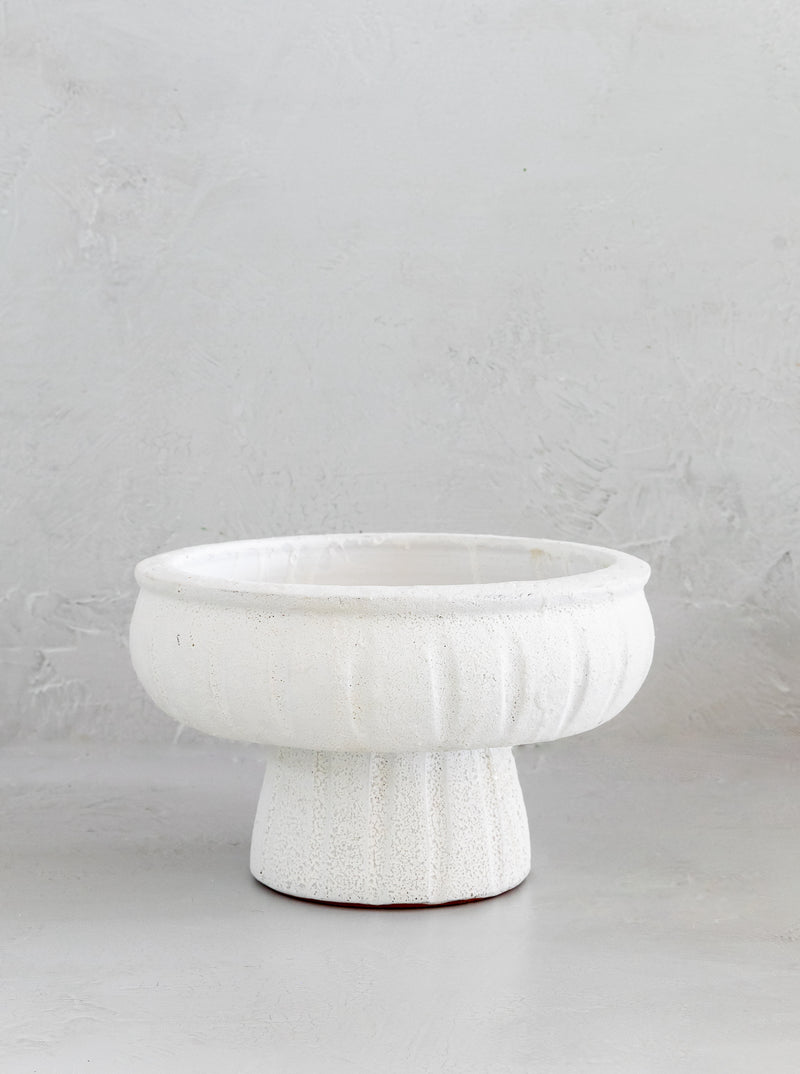 Plaster Pedestal Bowl