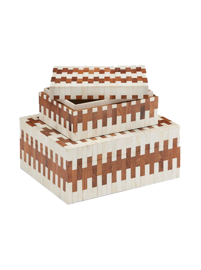 Brick Pattern Boxes | Set of 2