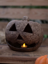 Paper Mache Jack-O-Lanterns | Set of 2