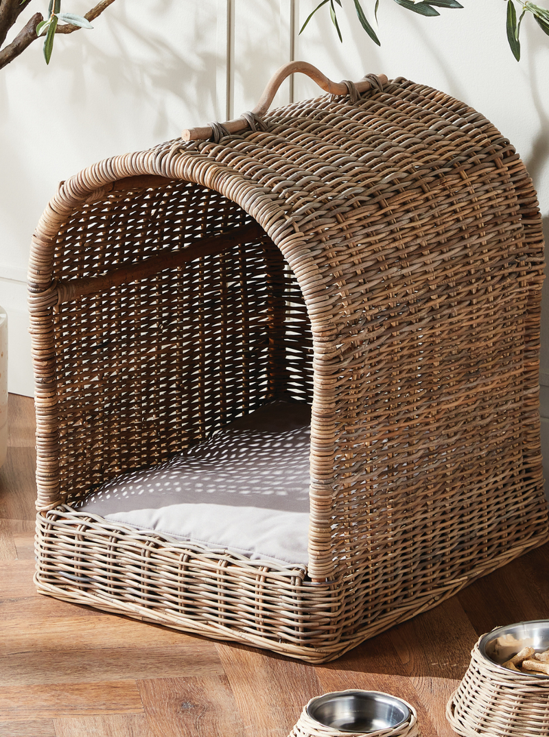 Rattan Canopy Pet Bed