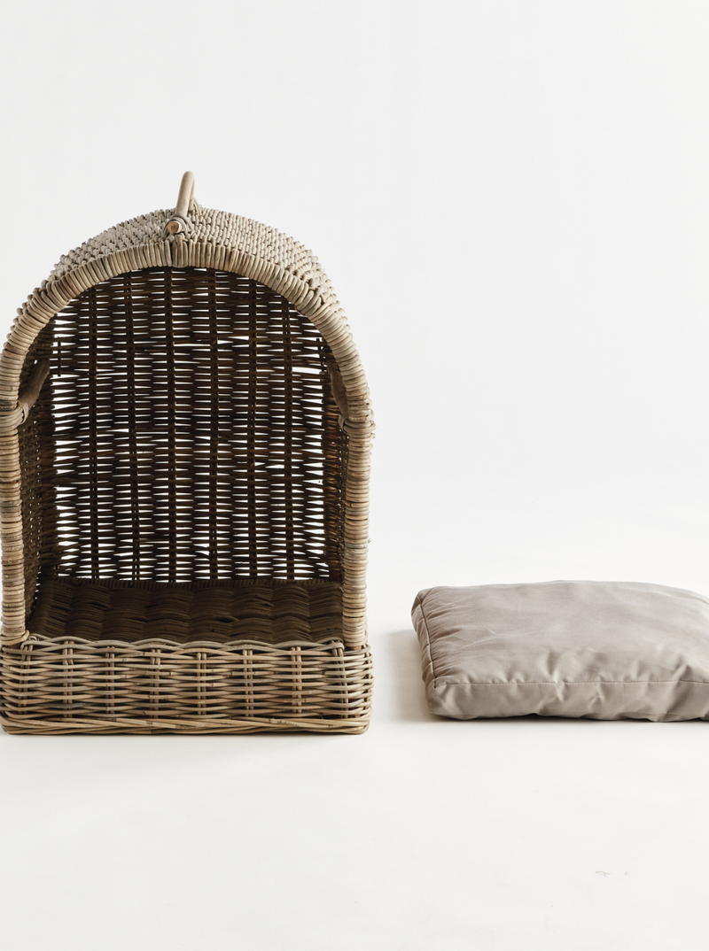 Rattan Canopy Pet Bed