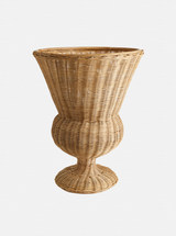 Rattan Footed Urn