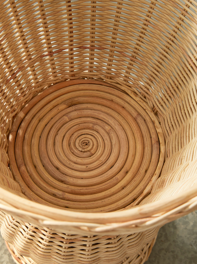 Rattan Footed Urn