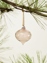 Etched Glass Bauble Ornament