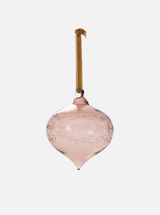 Etched Glass Bauble Ornament
