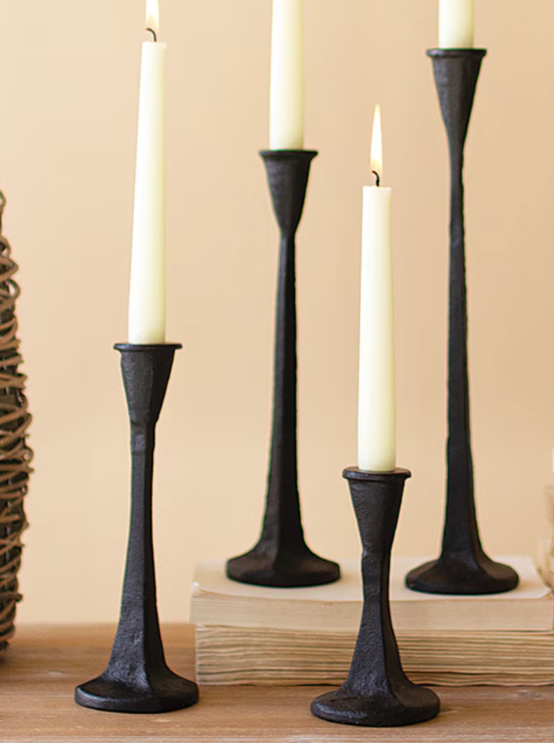 Cast Iron Taper Holders | Set of 4