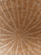Charlie Rattan Footed Bowl - HJDRP0007 - L - NAT