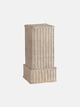 Charlie Rattan Pedestal - HJDRP0008 - SH - WHT