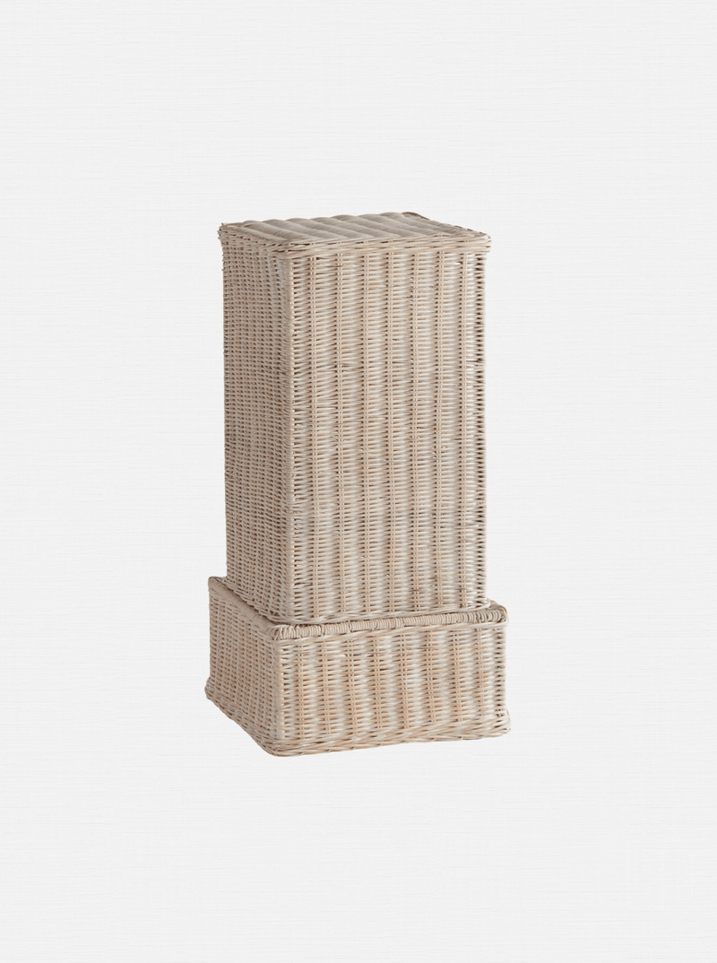 Charlie Rattan Pedestal - HJDRP0008 - SH - WHT