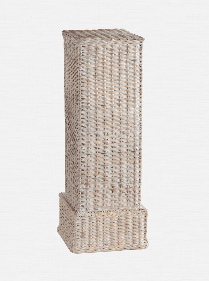 Charlie Rattan Pedestal - HJDRP0008 - TL - WHT