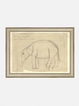 Elephant Sketch - HJART0091 - SIL - 8x11