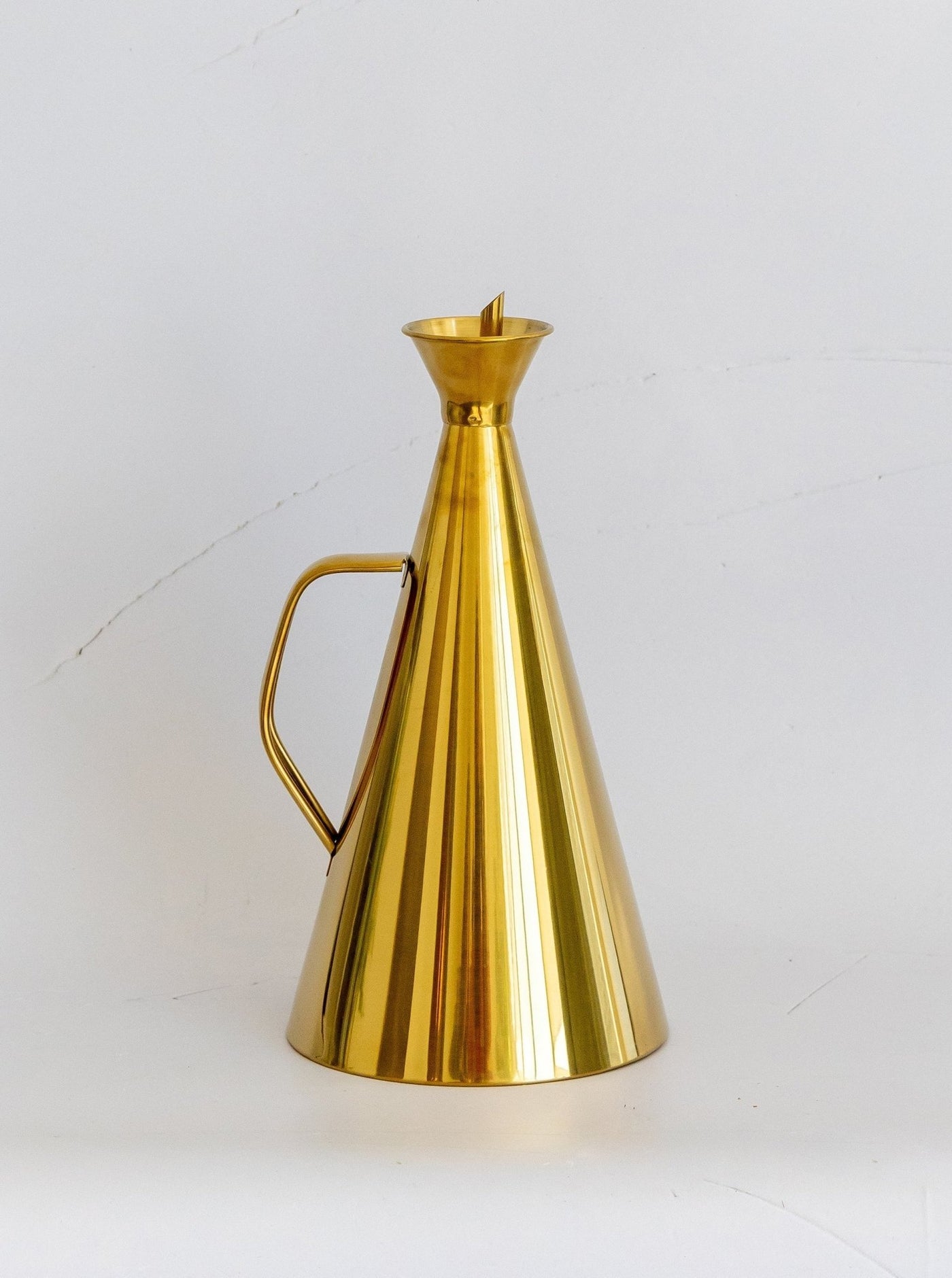 Gold Oil Cruet | Decorative Metal Olive Oil Dispenser for Kitchen