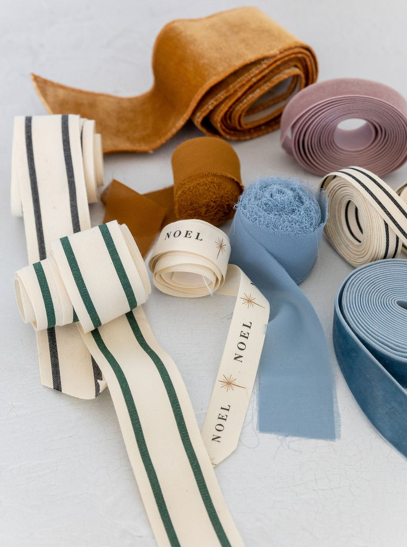 Green Double Stripe Ribbon - HJHOL0150 - OS
