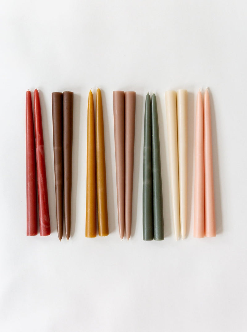 Hand - Dipped Taper Candles | Set of 2 - HJDCR0443 - GRI